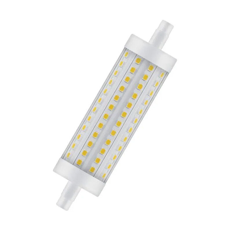 foto del prodotto lampadina a led r7s, 13w, bianco caldo.