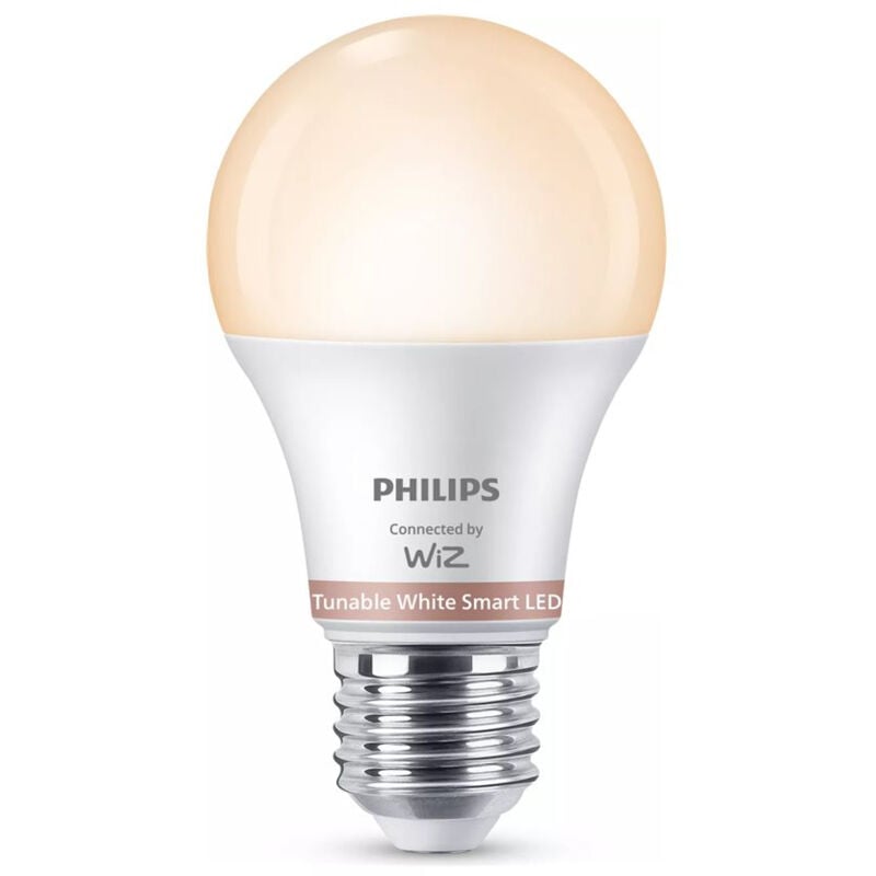 foto del prodotto lampadina a led standard e27 8w 2.700k-6.500k 806lm wifi philips wiz