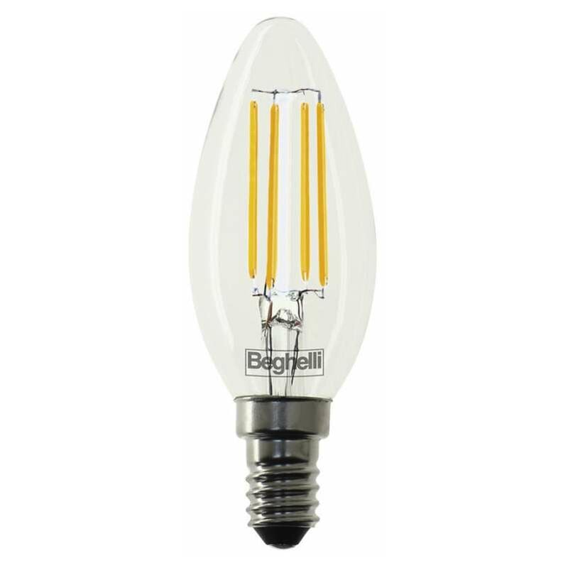 foto del prodotto lampadina a led zafiro cri95 oliva 6we14 4k 800lm luce bianca