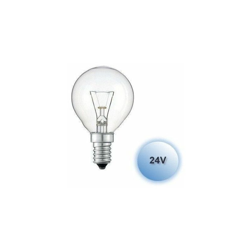 foto del prodotto lampadina ad incandescenza sferica chiara 40w e14 24v