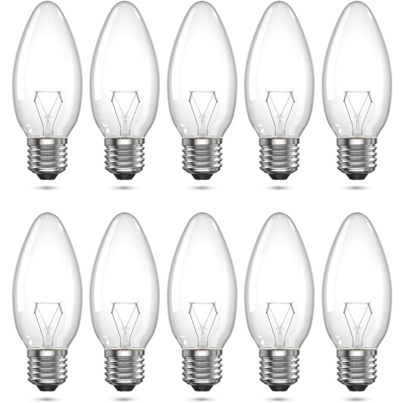 foto del prodotto lampadina alogena a candela ymyny e27 40w c35 trasparente dimmerabile bianco caldo 2700k 220v adatta per soggiorno, camera da letto, sala da pranzo o
