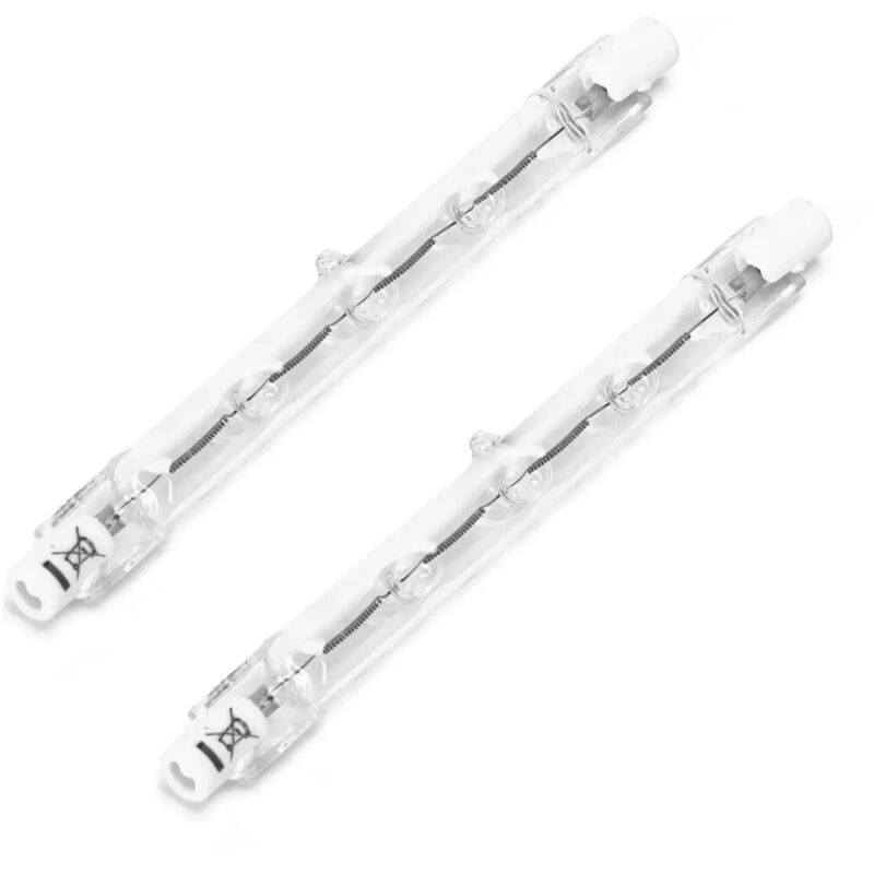 foto del prodotto lampadina alogena faretti lineare eco r7s bianco caldo g 118 mm 400 watt 2 pezzi