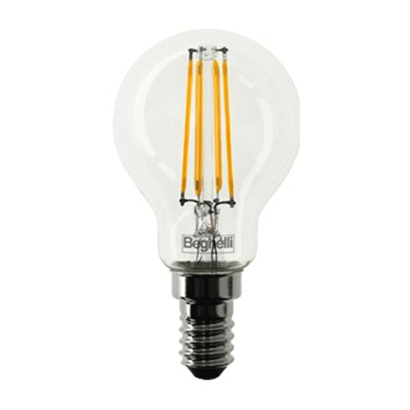 foto del prodotto lampadina beghelli sfera zafiro led e27 4w 2700k luce calda 56423