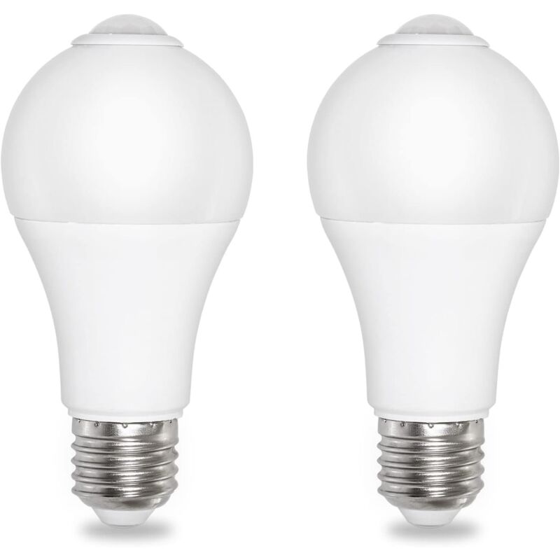 foto del prodotto lampadina con sensore crepuscolare e27 12w bianco freddo 6000k 1000lm, ca 230v, 120 gradi, accensione spegnimento automatico, lampadina con