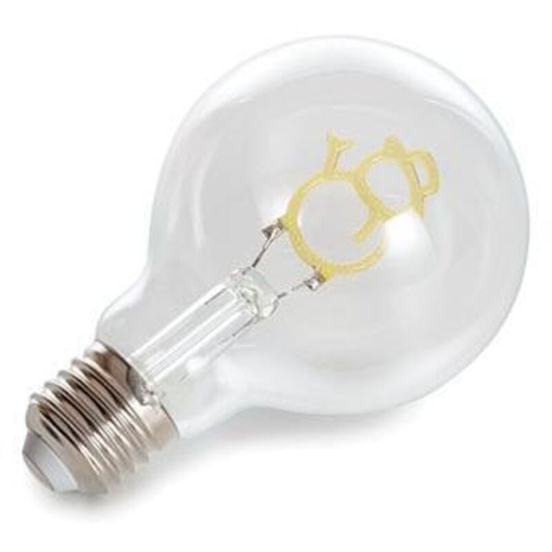 foto del prodotto lampadina decorativa pupazzo di neve natalizio filo dorato e27