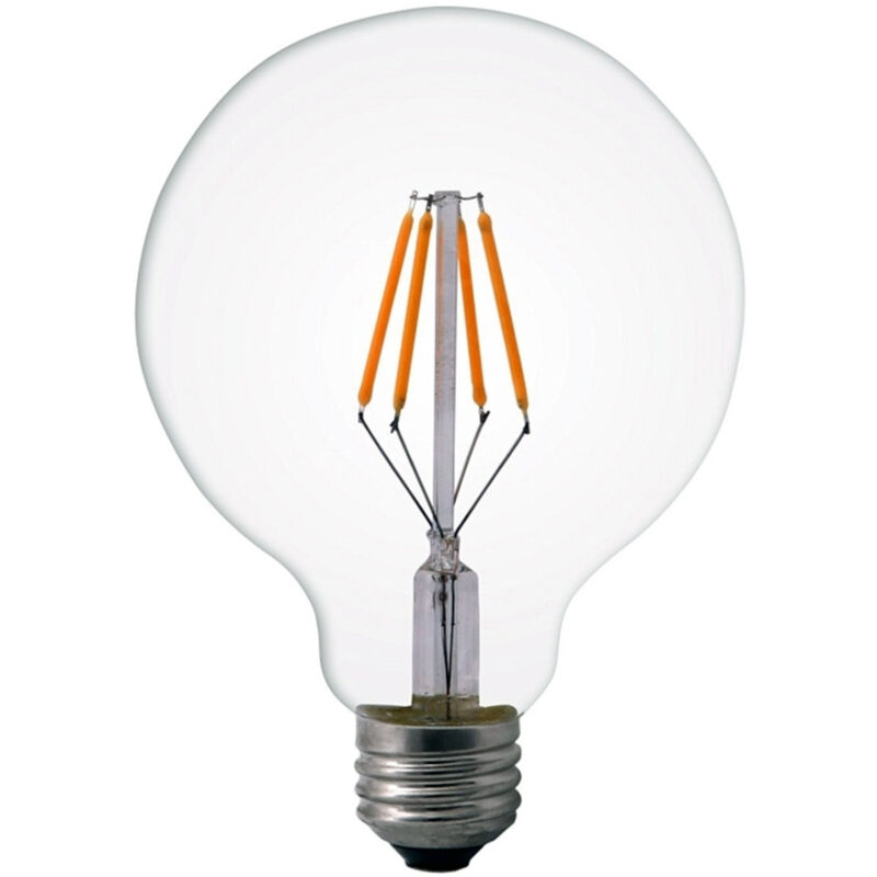 foto del prodotto lampadina e25 globo tonda led 8w lampada daylight 800lm classe energetica a luce bianco caldo trade shop traesio