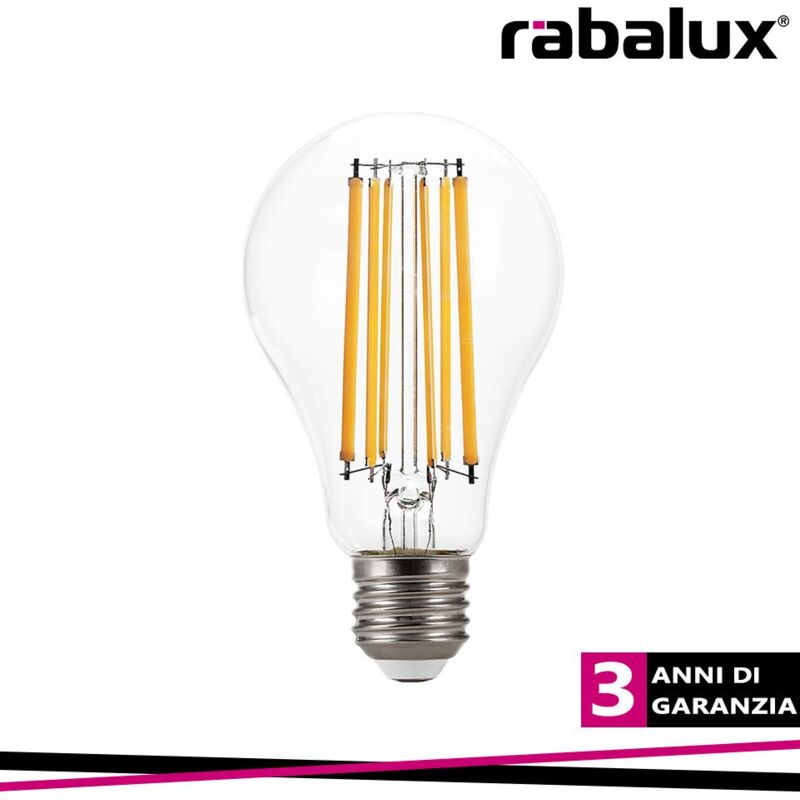 foto del prodotto lampadina e27 12w 3000k filamento 2000lm luce calda