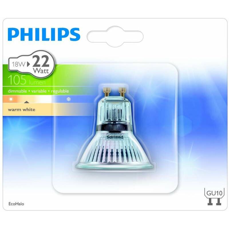 foto del prodotto lampadina ecohalo t wist 18 w gu10 230v 25d 1bc 10 philips