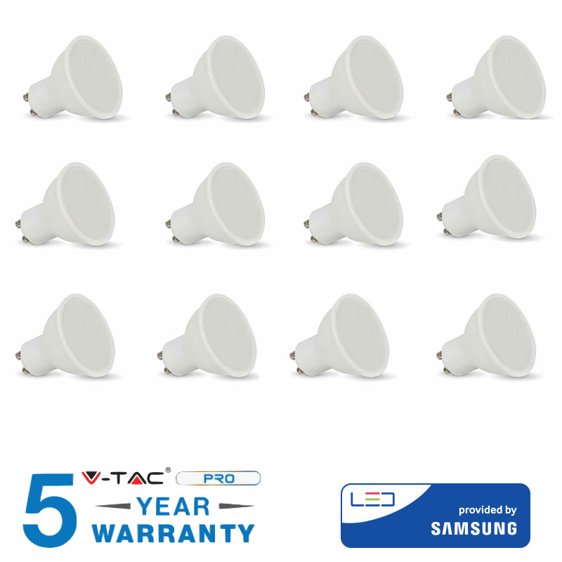 foto del prodotto lampadina faretto gu10 spotlight 10 watt luce bianca 4000k 12 pezzi naturale