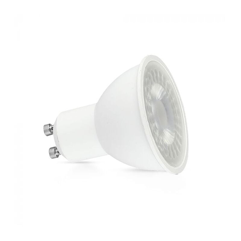 foto del prodotto lampadina faretto led gu10 7.5w 110 con copertura trasparente, luce 3000k 218721 v tac