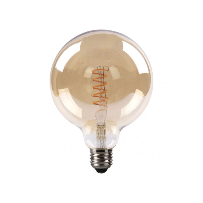 foto del prodotto lampadina filamen.spiral vert.globe 16x12,5d 4w 250 lm e27 amber 2200k fabrilamp