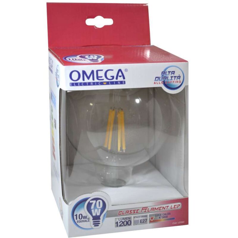 foto del prodotto lampadina filamento globo g125 10w e27 3000k