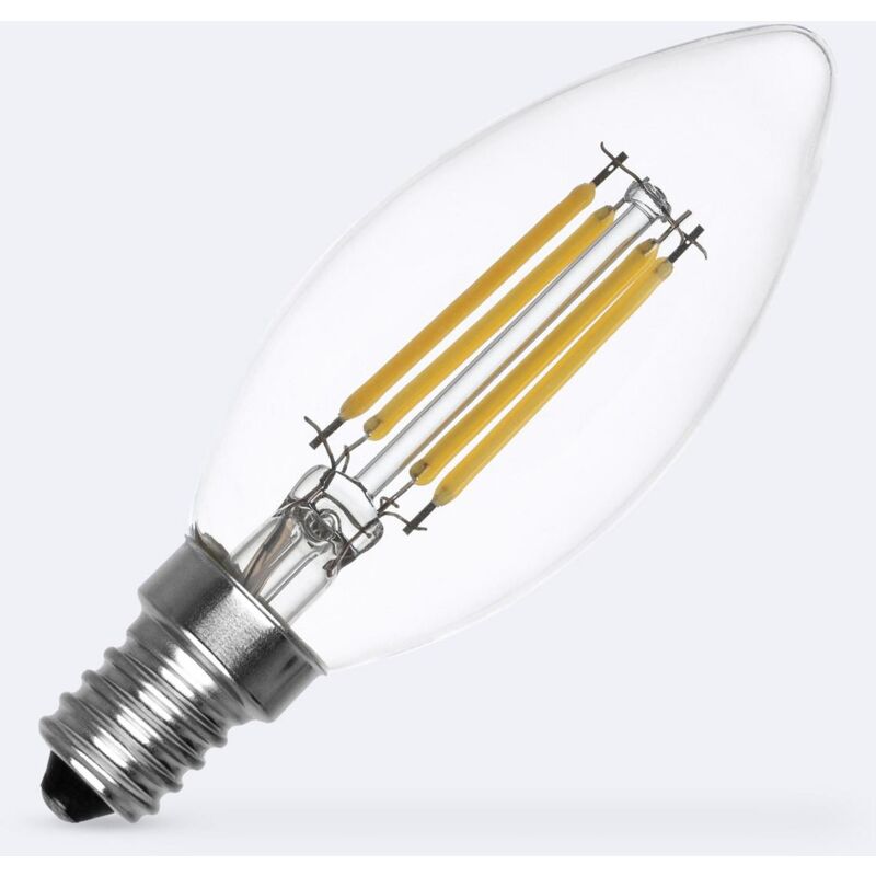 immagine 0 del prodotto lampadina filamento led e14 4w 470 lm regolabile c35 candela bianco naturale no flicker 4000k
