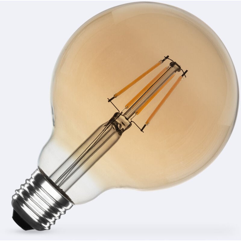 foto del prodotto lampadina filamento led e27 6w 600 lm g95 gold no flicker 2700k bianco caldo