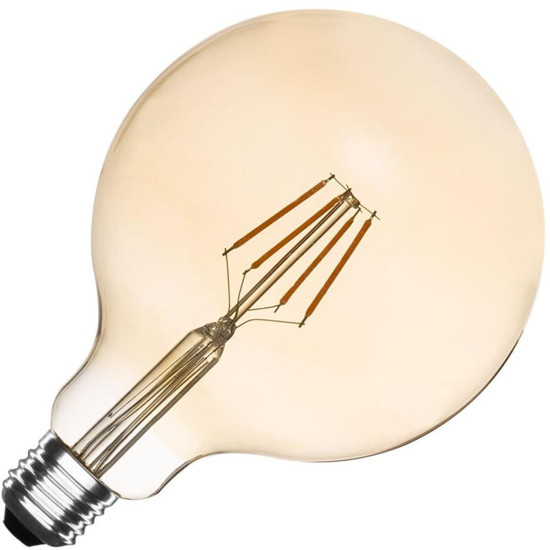 foto del prodotto lampadina filamento led e27 6w 600 lm regolabile g125 oro no flicker 2700k bianco caldo