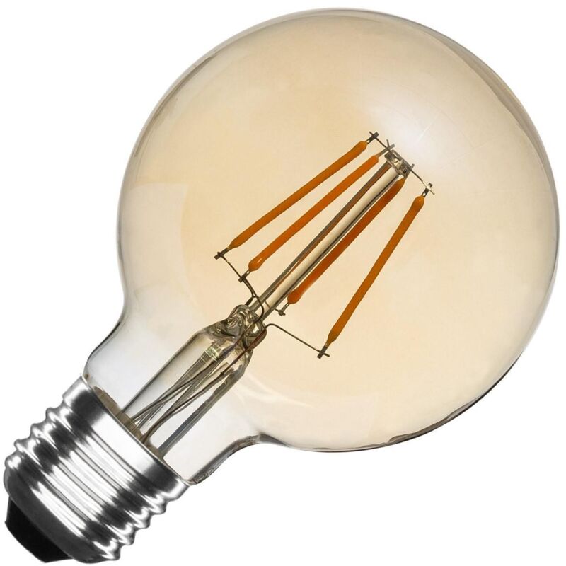 foto del prodotto lampadina filamento led e27 6w 600 lm regolabile g80 oro no flicker 2700k bianco caldo
