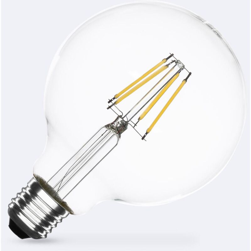 foto del prodotto lampadina filamento led e27 6w 720 lm regolabile g95 bianco caldo no flicker 2700k