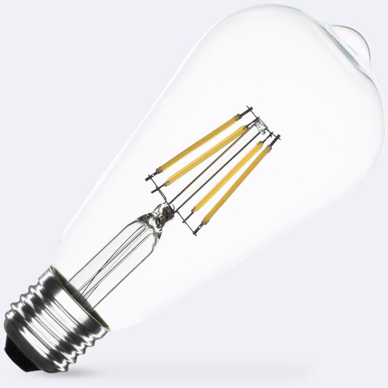 foto del prodotto lampadina filamento led e27 6w 720 lm regolabile st64 no flicker 2700k bianco caldo