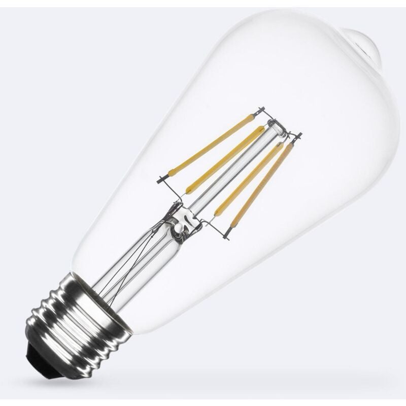 foto del prodotto lampadina filamento led e27 6w 720 lm st64 bianco naturale no flicker 4000k