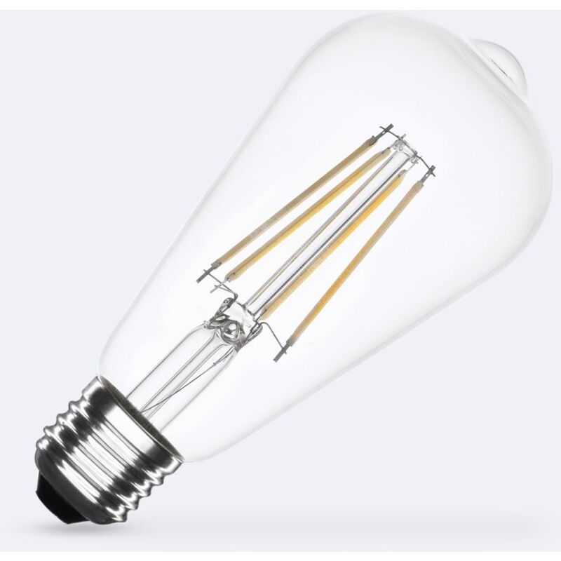 foto del prodotto lampadina filamento led e27 8w 1055 lm regolabile st64 bianco naturale no flicker 4000k