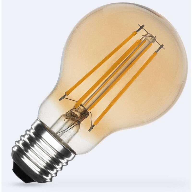 foto del prodotto lampadina filamento led e27 8w 720 lm a60 oro no flicker 2700k bianco caldo