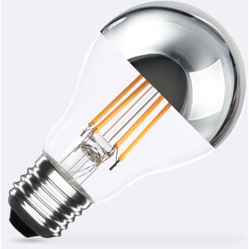 immagine 0 del prodotto lampadina filamento led e27 8w 800 lm a60 chrome reflect no flicker 2200k super caldo