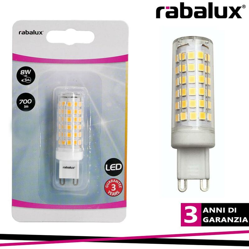 foto del prodotto lampadina g9 8w 4000k 800lm - luce naturale