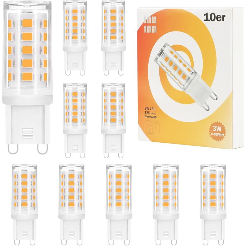 foto del prodotto lampadina g9 led lampadina bianco caldo g9 3w lampadina led g9 sostitutiva della lampadina alogena 28w 30w 40w lampadina base g9 senza sfarfallio