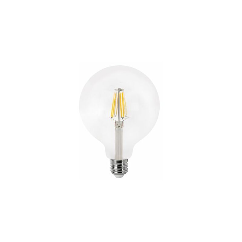 foto del prodotto lampadina globo led filamento matel e27 g125 4w fredda trasparente