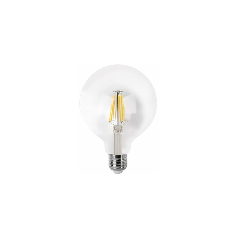 foto del prodotto lampadina globo led filamento matel e27 g95 4w fredda trasparente