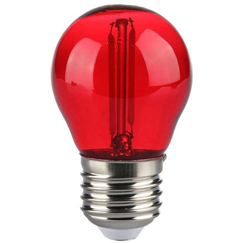 foto del prodotto lampadina globo led v tac a filamento 2w e27 rossa vt 2132 r n 7413 217413