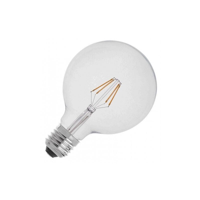 foto del prodotto lampadina globo trasparente filamento a led attacco e27 6w luce calda v tac trade shop traesio