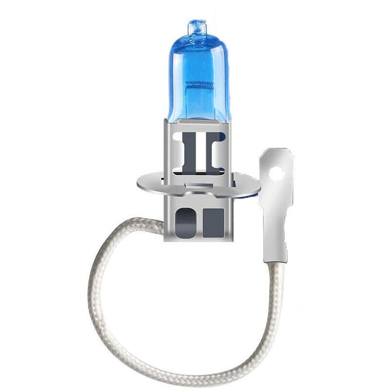 foto del prodotto lampadina h3 auto moto 55w luce bianca fredda 5500k 12v ca 01070