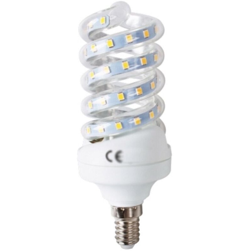 foto del prodotto lampadina lampada a led smd 2835 11w watt e14 spirale basso consumo luce calda