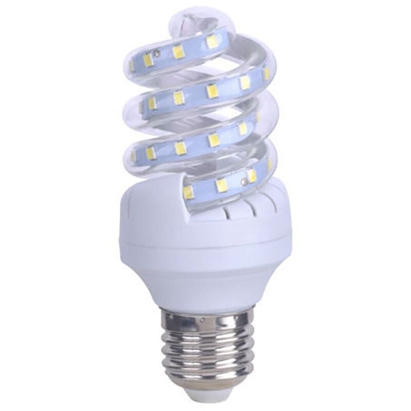 foto del prodotto lampadina lampada a led smd 2835 9w watt e27 spirale basso consumo luce fredda
