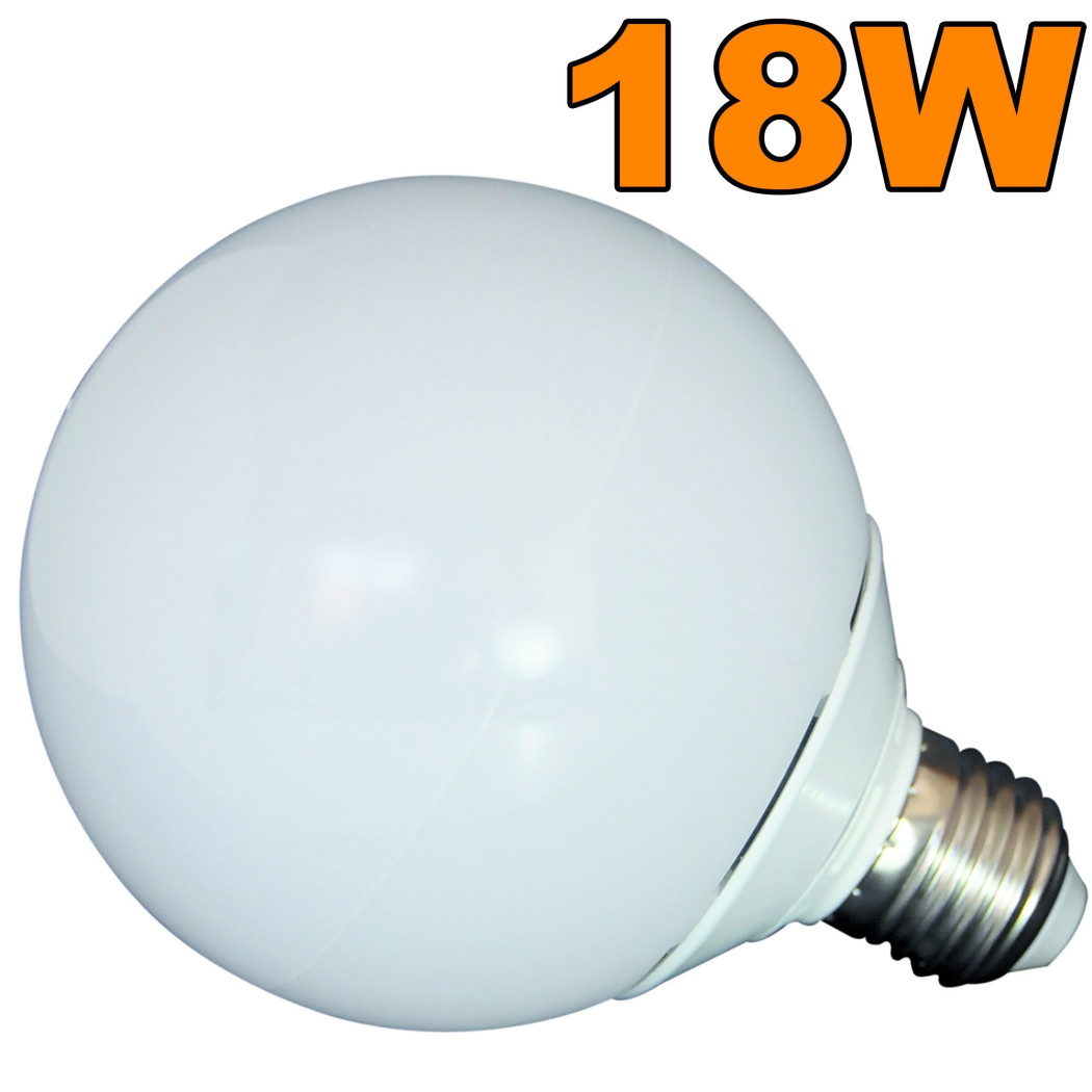 foto del prodotto lampadina lampada led globo g20 sfera bulbo luce fredda 15 18w con attacco e27 18 watt trade shop traesio