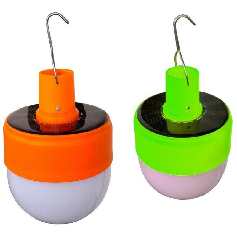 foto del prodotto lampadina lampada luce led lampada emergenza campeggio con pannello solare trade shop traesio