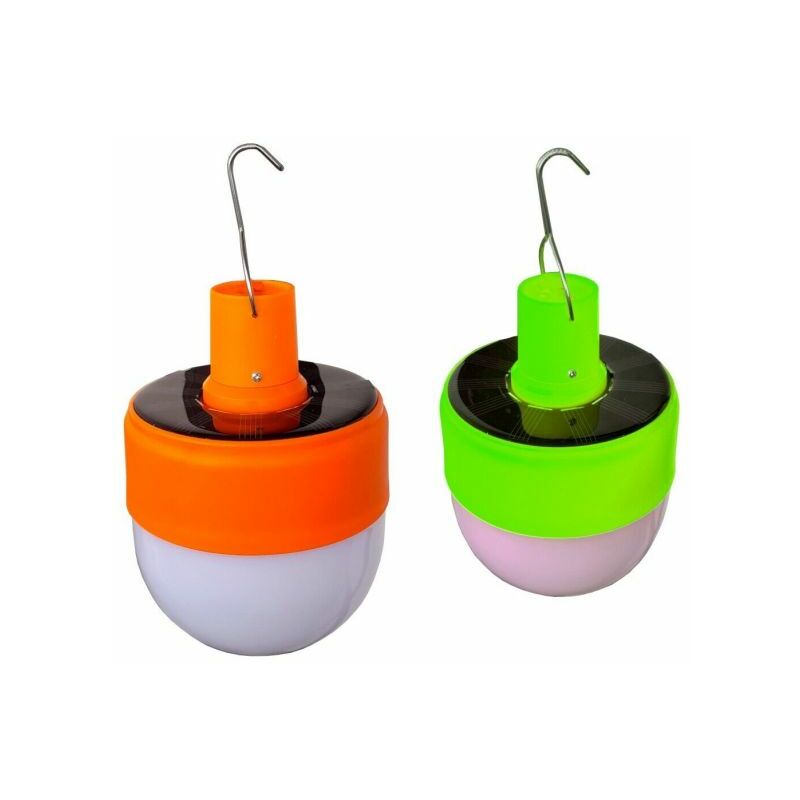 foto del prodotto lampadina lampada luce led lampada emergenza campeggio con pannelo solare