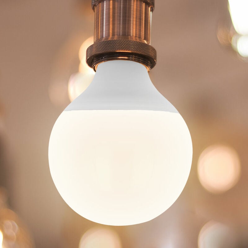 foto del prodotto lampadina led 11 watt e27 sferica 1055 lumen bianco caldo dimmerabile opale d 9,5 cm