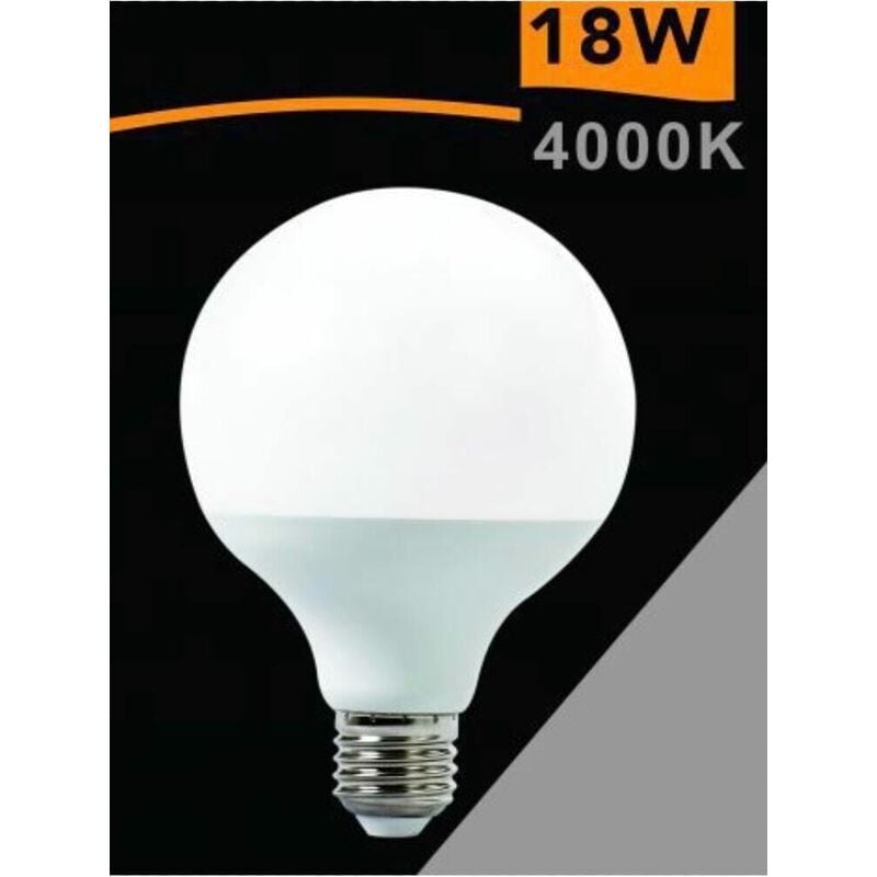 foto del prodotto lampadina led 18 w lampada globo sfera luce naturale 4000k e27 g95
