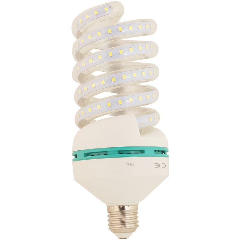 foto del prodotto lampadina led 18w smd luce fredda 6500k attacco e27 iris spirale illuminazione