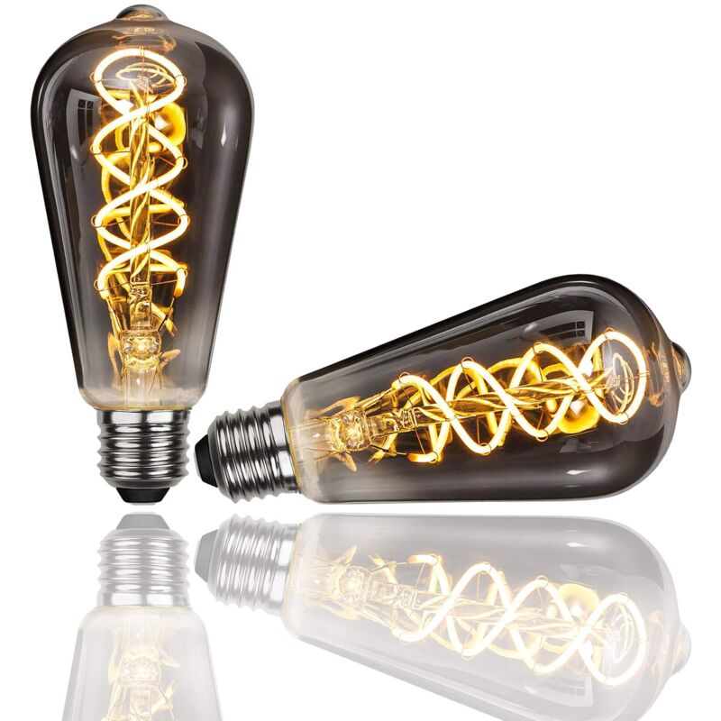 foto del prodotto lampadina led,2 pezzi lampadina vintage edison e27 st64 4w edison lampadina,luce filamento lampadina luce retr lampadine lampadine decorativo per