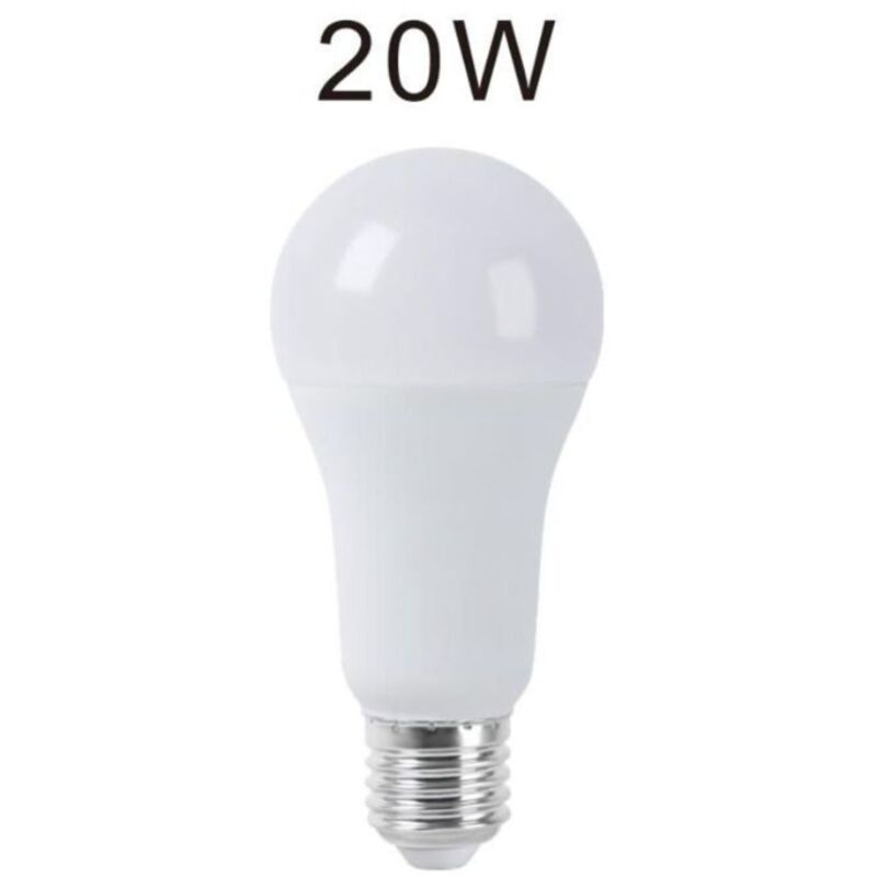 foto del prodotto lampadina led 20w luce calda e27 a60l bulbo bianco opaco