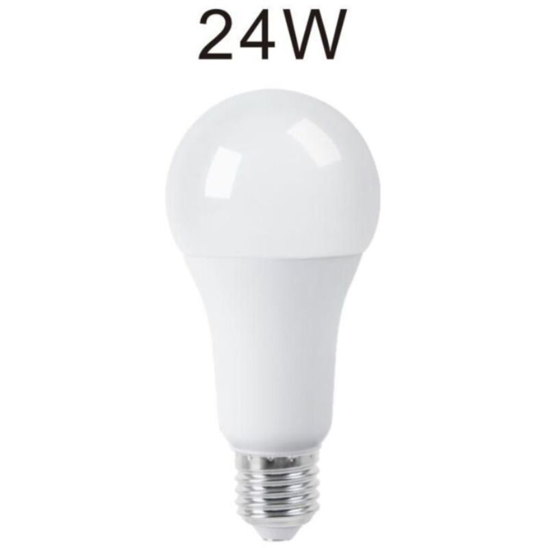 foto del prodotto lampadina led 24w luce fredda e27 a65l bulbo bianco opaco