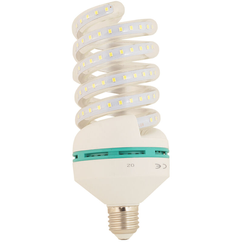 foto del prodotto lampadina led 24w smd luce fredda 6500k attacco e27 iris spirale illuminazione