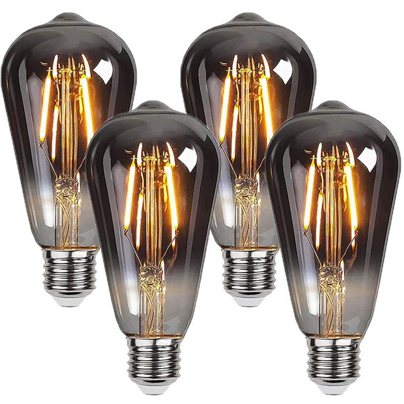 foto del prodotto lampadina led,4 pezzi lampadina vintage edison e27 st64 4w edison lampadina,luce filamento lampadina luce retr lampadine lampadine decorativo per