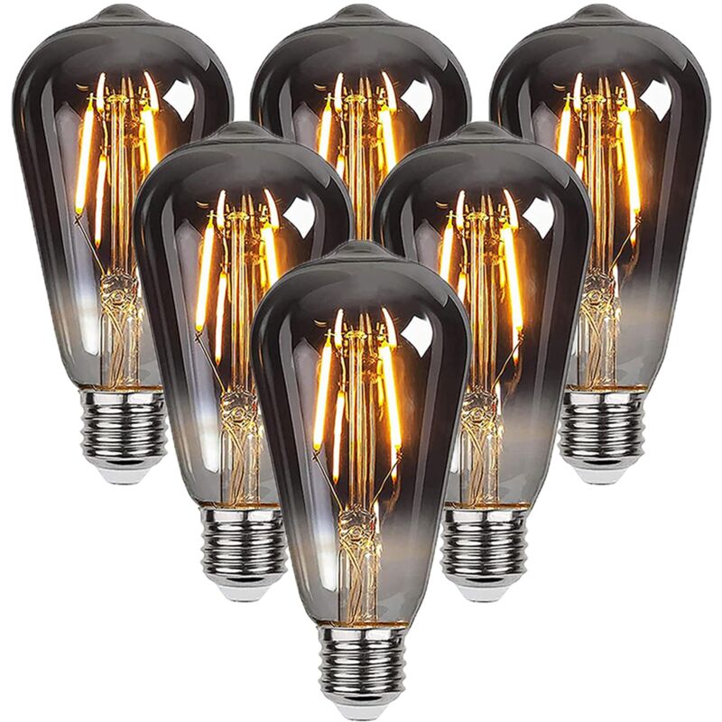 foto del prodotto lampadina led,6 pezzi lampadina vintage edison e27 st64 4w edison lampadina,luce filamento lampadina luce retr lampadine lampadine decorativo per