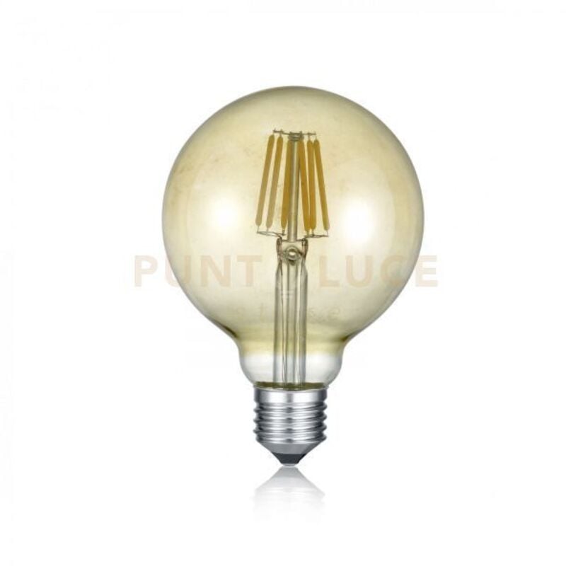 foto del prodotto lampadina led 6w 660lm, 2700k wire globo ambrata d. 18cm x h. 32cm