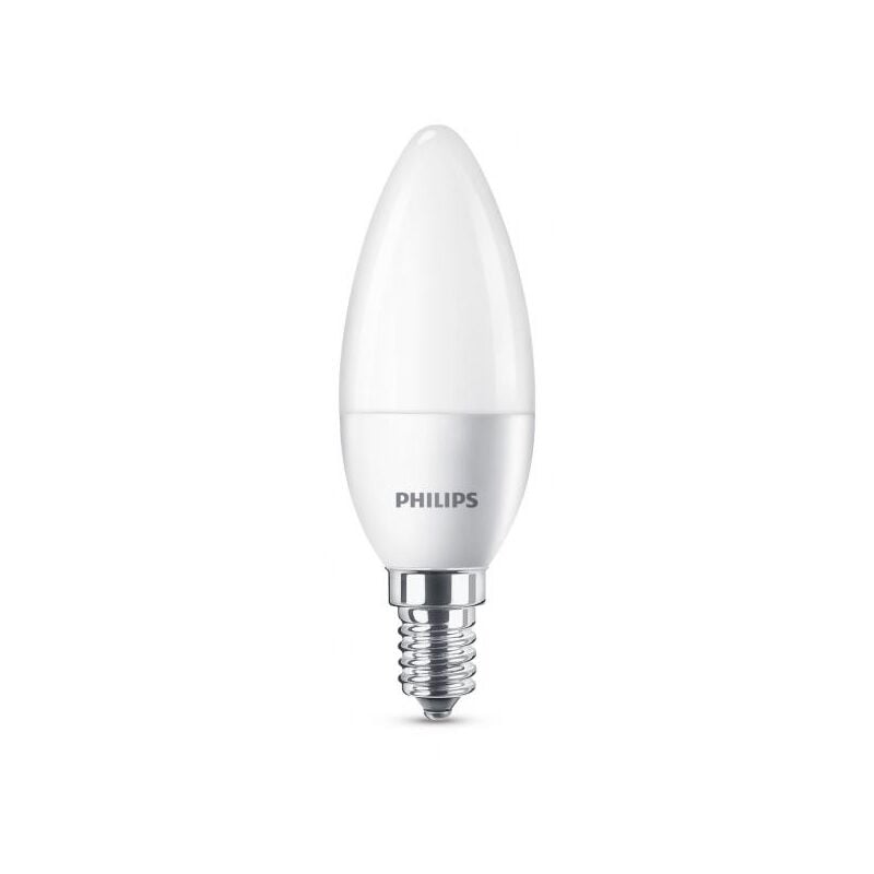 foto del prodotto lampadina led a candela smerigliata 25w e14 4000k non dimmerabile luce bianca calda philips