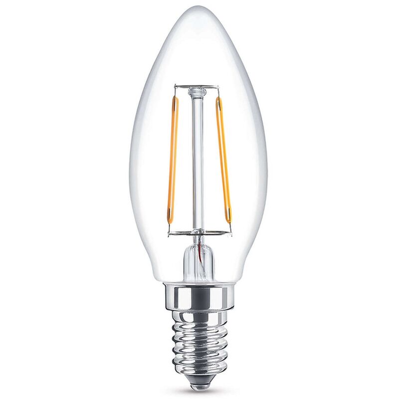 foto del prodotto lampadina led a filamento e14 c35 a candela 2w bianco caldo 2700k novaline